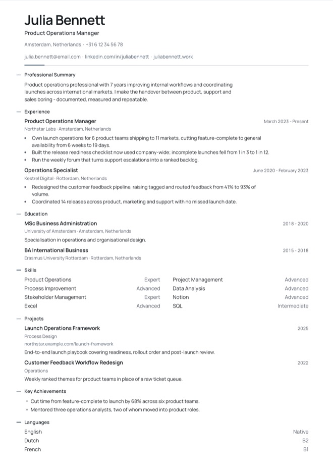 ATS Clean - CV template