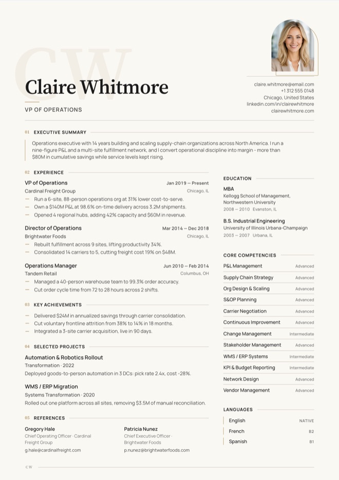 Executive Premium - CV template