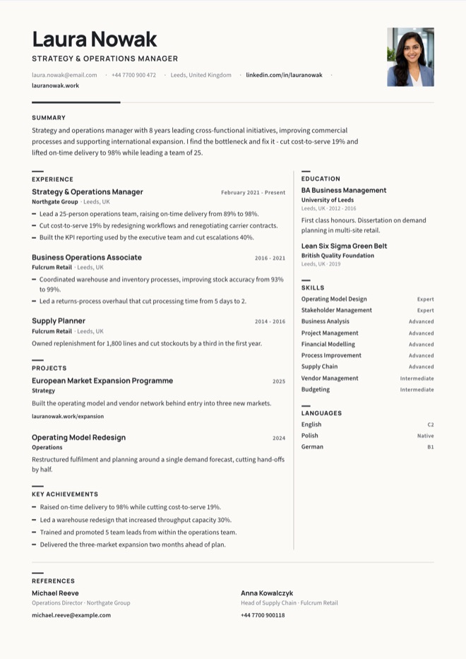 Two Column Pro - CV template